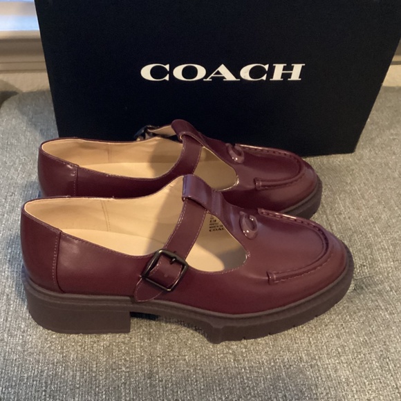 COACH Women's Liv Leather Mary Jane Flats, size 8.5 - Picture 3 of 13